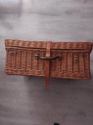 Cesta de Pícnic Vintage de Mimbre