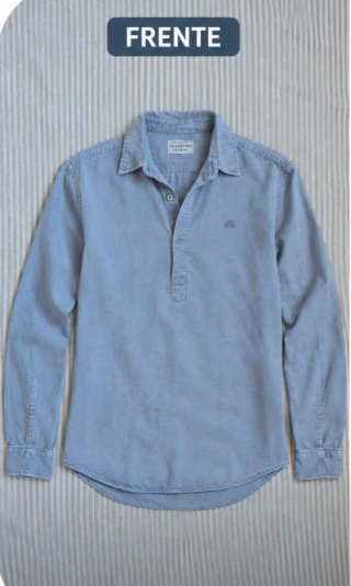 Camisa polera azul Scalpers talla 8