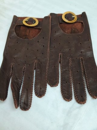 Guantes de Piel Vintage Años 60