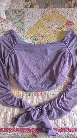 Top Morado de Manga Larga