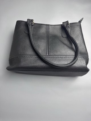 Bolso Negro de Mujer Efecto Piel Sintética