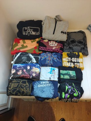 Lote 14 Camisetas Manga y Superhéroes