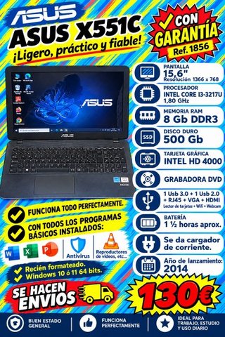 Portatil ASUS X551C (1856)