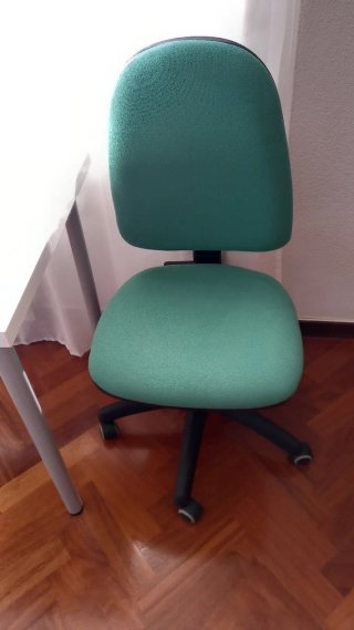 Silla de escritorio verde y negra