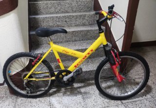 Bicicleta Infantil Amarilla 6 Marchas