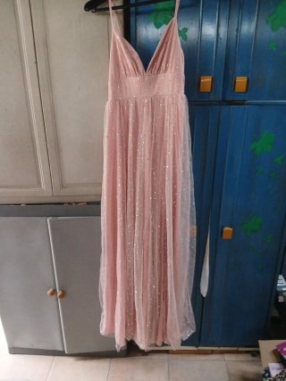 Vestido de fiesta largo rosa