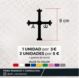 Pegatina Cruz de la Victoria 8 cm
