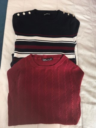Lote 2 Jerseys Mujer Bershka-Stradivarius Talla S