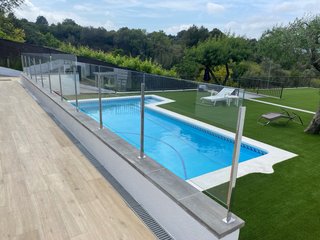 Barandilla de vidrio para piscina