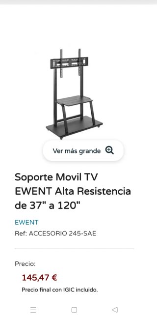 Soporte Móvil TV EWENT 37 a 120
