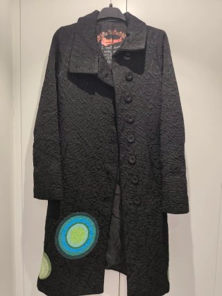 Abrigo Desigual Negro Talla 38
