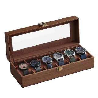 Caja para 6 Relojes con Tapa SONGMICS JWB006K01