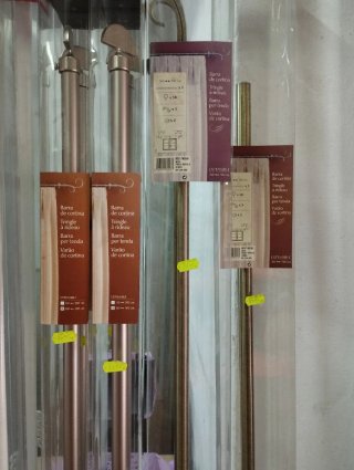 Barras de cortina metálicas extensibles