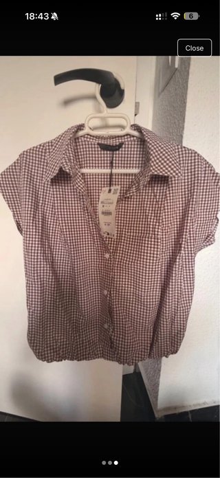 Camisa Zara Cuadros Talla XS