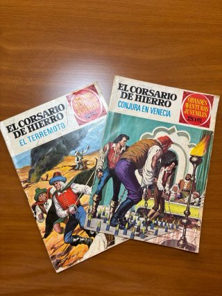 Dos cómics de El corsario de hierro