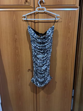 Vestido Palabra de Honor Estampado