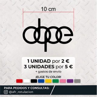 Pegatina Vinilo Dope 10 cm