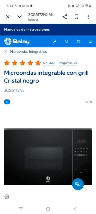 Microondas Integrable Balay 3CG5172N2