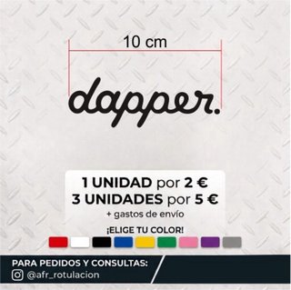 Pegatina Dapper 10 cm