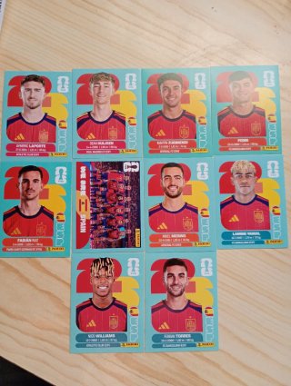 Lote 10 Cromos Selección Española Panini