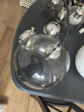 Lámpara de techo con bola de cristal