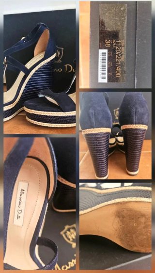 Cuñas Massimo Dutti Azul Talla 38