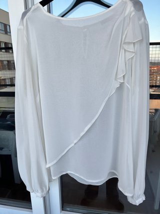 Blusa de gasa blanca talla 42