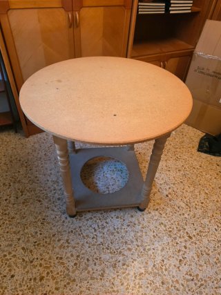 Mesa camilla redonda de madera 80cm
