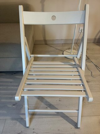 Set de 3 Sillas Plegables Blancas