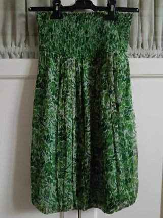 Vestido Zara Estampado Verde