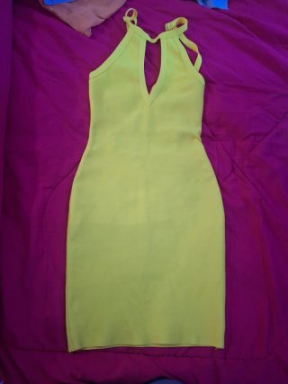 Vestido Amarillo Ajustado