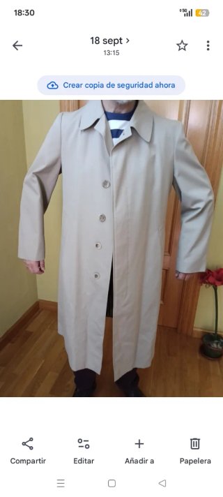 GABARDINA  BURBERRY'S HOMBRE TALLA XL