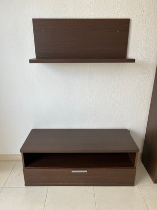 Mueble de Salón con Estante y Espejo