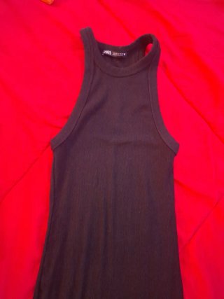Vestido corto negro Zara