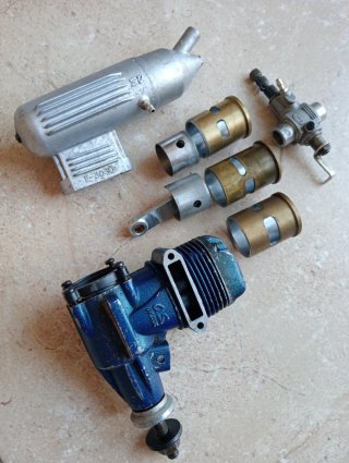 Lote de piezas para motores de aeromodelismo