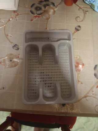 Organizador de cubiertos gris