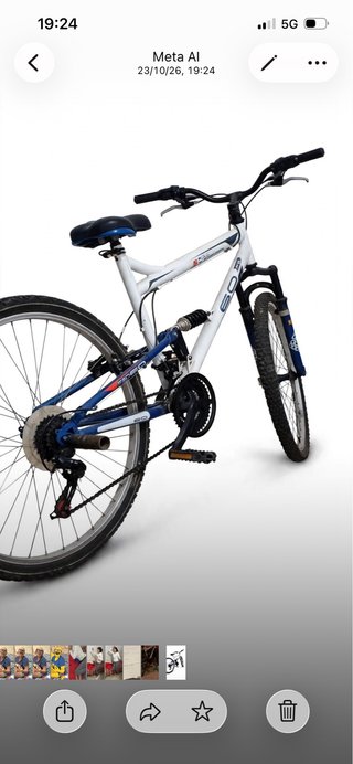 Bicicleta de Montaña Blanca y Azul