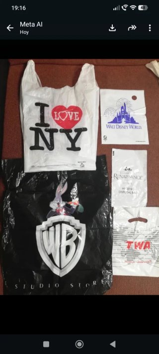 Lote bolsas y vasos publicidad Vintage Usa Canadá