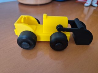 Figura 3D de Excavadora Amarilla