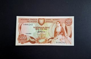 Billete Chipre 500 mils 1982