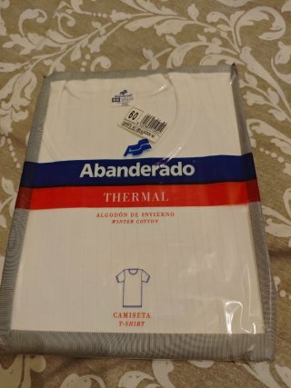 Camiseta térmica Abanderado blanca Talla XL.