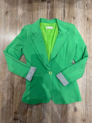Americana de algodón verde