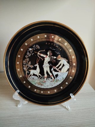 Plato griego decorativo vintage Artemis