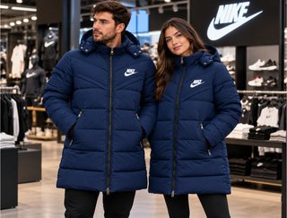 Talla XL Parka Azul NIKE acolchada