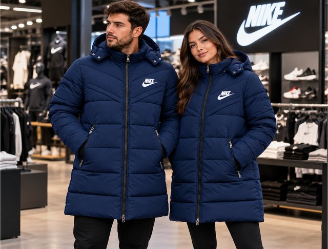 Talla XL Parka Azul NIKE acolchada