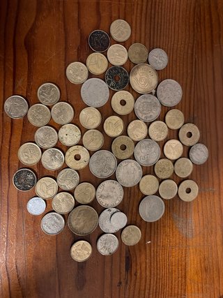 Colección de monedas variadas