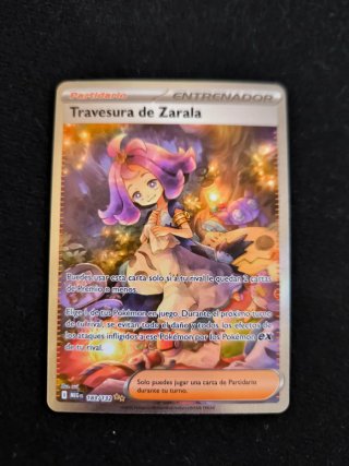 Carta Pokémon Travesura de Zarala 183 MEG🇪🇸