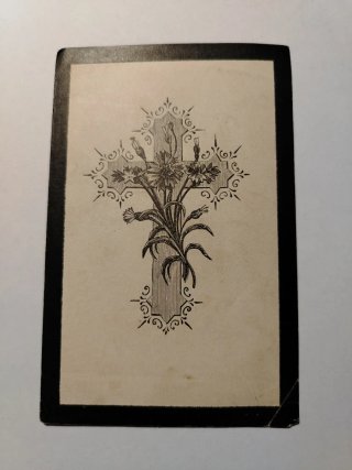 Ricordo funebre d'epoca