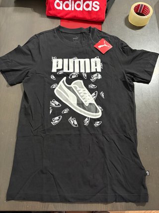 Camiseta Puma Negra con Estampado