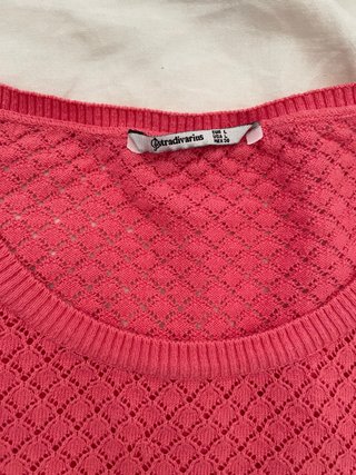 Jersey Stradivarius Punto Fino Rosa